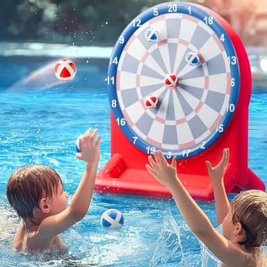 iPlay, iLearn Kids Fun Dartboard Outdoor Toys, Inflatable Dart Board Toss Game, Toddler Backyard Lawn Yard Play, Cool Indoor Family Party Birthday Gift for Ages 3 4 5 6 7 8 Boys Girls Children Teens - Image 1