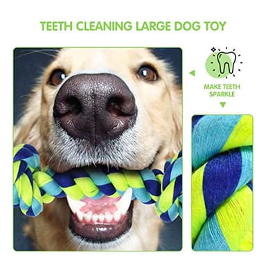 Large Tough Chew Toys for Aggressive Chewers Large Breed,Heavy Duty Dental Rope Toys Kit for Medium Dogs,5 Knots Indestructible Cotton Puppy Teething Chew Tug Toy Set of 9 - Image 4