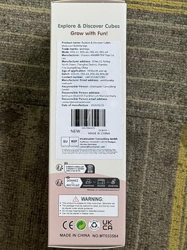 weirtoya Busy Board for 1 Year Old, Toddler Travel Toys for Toddler 1-3 Montessori Toys for 1 Year Old Travel Activities Cube Gifts for Baby Boy Girl My First Montessori Busy Board - Image 10