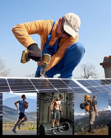 Niorasen Men's Cotton Crew Work Socks, 5 Pairs Cushioned Boot Socks, Moisture Wicking Athletic Socks for Hiking Sports Running 10-13 (Black) - Image 8