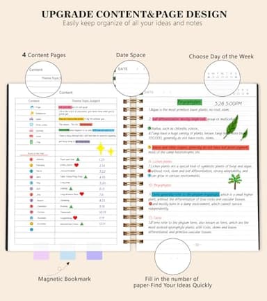 Spiral Notebook Journal, 360 Pages College Ruled Notebooks, Lined Thick Journals for Women Men, A5 Thick Spiral Writing Journaling with 100GSM Paper, Spiral Notebooks for Work School 5.5"x8.5" Black - Image 2