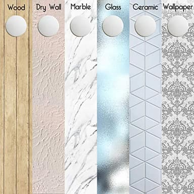 Door Stoppers - Large 3.15" (4 PCS) - Door Stoppers for Wall with Strong Back Adhesive - Quiet and Shock Absorbent Silicone Wall Protectors from Door Knobs - Protects Every Surface - White - Image 7