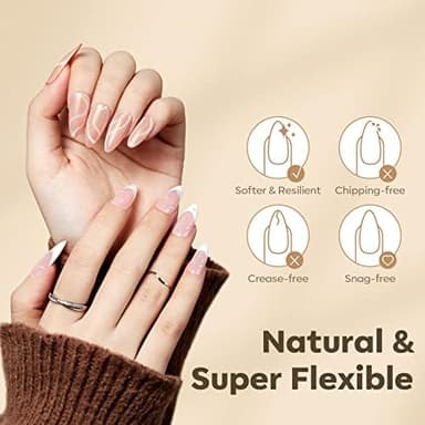 Modelones Medium Almond Nail Tips, 510Pcs Fake Nails Gel Tips Pre-shaped Full Matte Cover False Acrylic Extensions No Filed Stronger Press on Manicure 15 Sizes - Image 7