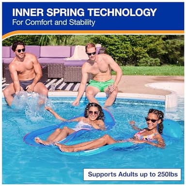 SwimWays Spring Float Premium Hammock Pool Lounger, Inflatable Pool Floats Adult with Fast Inflation for Ages 15 & Up - Image 4