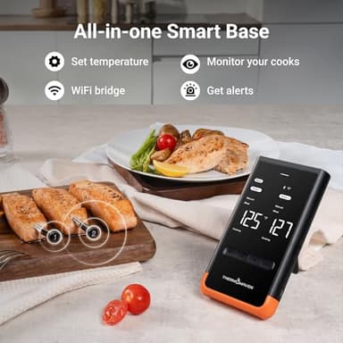ThermoMaven Wireless Bluetooth Smart Meat Thermometer: Standalone Base, Smart WiFi Thermometer with Sub-1G, 6 Sensors NIST Certified Accuracy, 2 Probes, for BBQ, Grill, Oven, Smoker, Rotisserie - Image 2