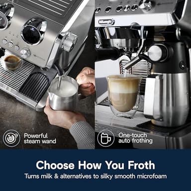 De'Longhi La Specialista Maestro Espresso Machine with Grinder, Auto & Manual Milk Frother – Bean-to-Cup Cold Brew Coffee with Cold Extraction Technology, Variable Temp & Tamping Tool, 8 Drink Presets - Image 2