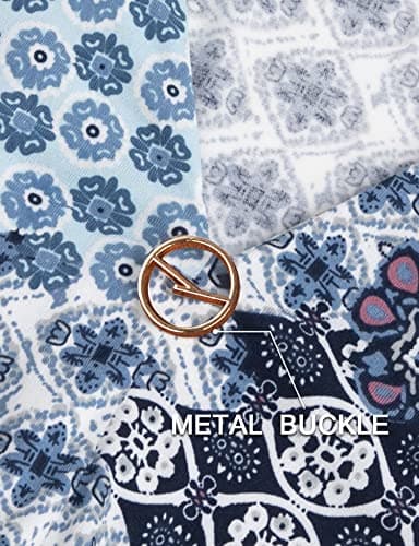 Floral Shirts for Women, Womens Business Casual Clothing 3/4 Sleeve Work Tops for Office Henley Shirt Ladies Tunic Tops for Leggings Long Floral Dressy Shirts Fitted Polyester Maternity BRD L - Image 5