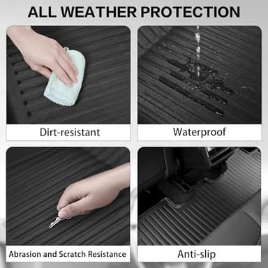 Autocessking 2025 New Tesla Model Y Juniper Floor Mats 5-Seater, Set of 6 All Weather TPE Waterproof Anti-Slip Front & Rear Trunk Mats Cargo Liners (ONLY for Tesla Model Y Juniper) - Image 8