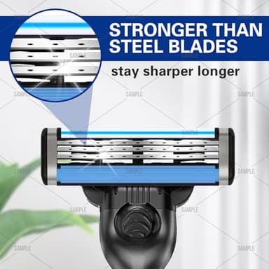 16 Pcs Razor Blade Refills, Mach 3 Razor Refills for Men - Image 2