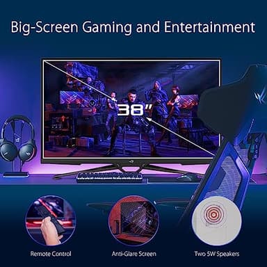 ASUS ROG Swift 38” 4K HDMI 2.1 HDR DSC Gaming Monitor (PG38UQ) - UHD (3840 x 2160), 144Hz, 1ms, Fast IPS, G-SYNC Compatible, Speakers, FreeSync Premium Pro, DisplayPort, DisplayHDR600, 98% DCI-P3 - Image 3