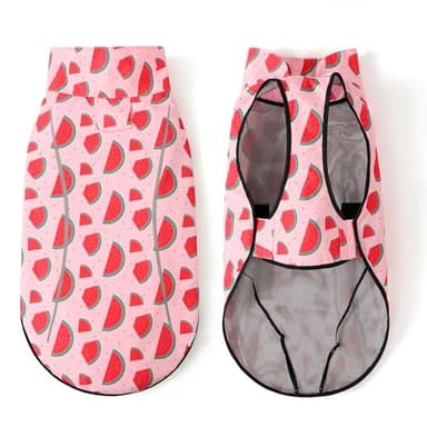 Mile High Life Dog Raincoat, Adjustable Waterproof Reflective Rain Jacket for Small Medium Large Dogs, Lightweight Breathable Pet Rain Coat with Leash Hole(Pink Watermelon,XS Chest 17-23") - Image 4