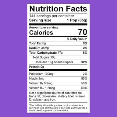 All Sport Freezer Pops, Giant Sized 3oz, 144 CT, Refreshing Ice Pops with Electrolytes, B Vitamins & Potassium –Blue Raz Ice, Lemon Lime, Fruit Punch & Orange - Image 2