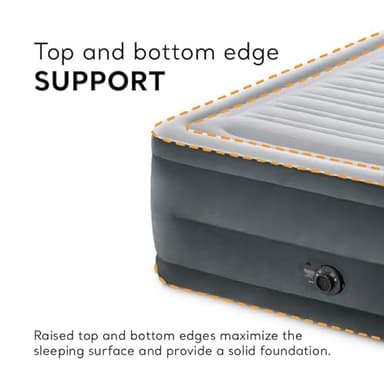 Intex 64417ED 22in Queen Dura-Beam Comfort Plush High-Rise Inflatable Air Mattress with Built in Pump for Travel and Camping, 600lb Weight Capacity - Image 6