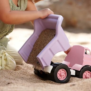 Green Toys Dump Truck in Pink Color - BPA Free, Phthalates Free Play Toys for Improving Gross Motor, Fine Motor Skills. Play Vehicles - Image 2