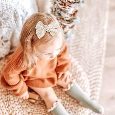 Niceye Baby Girl Bows and Headbands, Stretchy Nylon Hairbands Hair Bows for Newborns, Infants, Toddlers - Handmade Baby Hair Accessories for Girls - Image 4