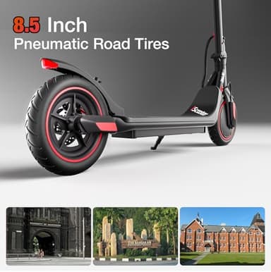 iScooter Electric Scooter for Adults & Teens, 500W Motor, Up to 15 Miles Range, 19 MPH Top Speed, Cruise Control, Dual Braking System, Foldable E-Scooter for Commuting & Campus Use - Image 6