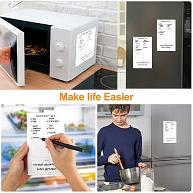 Joyberg Grocery List Magnet Pad for Fridge, 2 Pack Magnetic Notepads for Refrigerator, Magnetic Grocery List Pad for Fridge, Full Magnet Back Shopping Lists, 60 Sheets Per Note Pads - Image 6