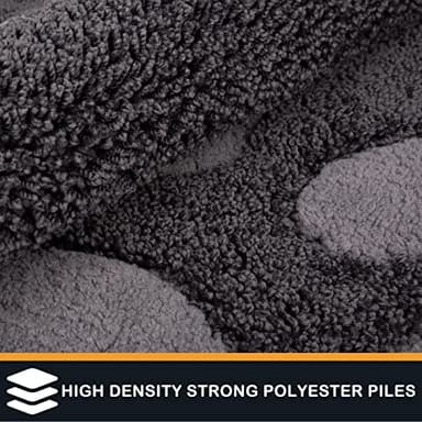 PURRUGS Dirt Trapping Door Mat 33.5" x 59", Non-Skid/Slip Machine Washable Microfiber Entryway Rug, Dog Doormat, Super Absorbent Welcome Mat for Muddy Wet Shoes and Paws, Charcoal - Image 5