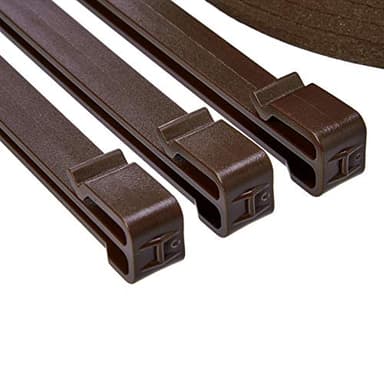 Amazon Basics Landscape Edging Coil, pack of 10 Stakes, 5 inch x 40FT, Brown - Image 2