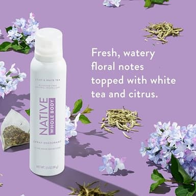 Native Whole Body Deodorant Spray Contains Naturally Derived Ingredients, Deodorant for Women & Men | 72 Hour Odor Protection, Aluminum Free with Coconut Oil and Shea Butter | Lilac & White Tea - Image 3