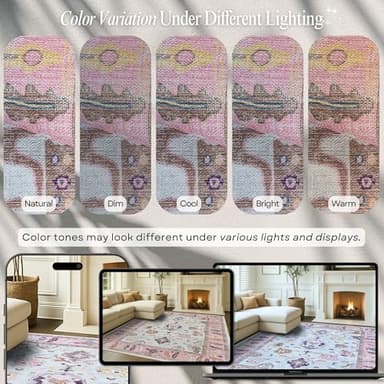 Fame Rugs Modern Oushak Rug. Vintage Turkish Oriental Inspired Small Area Rugs. Doormat Luxury Living Room Bedroom Bathroom Kitchen Entry 2' x 3' - Image 4