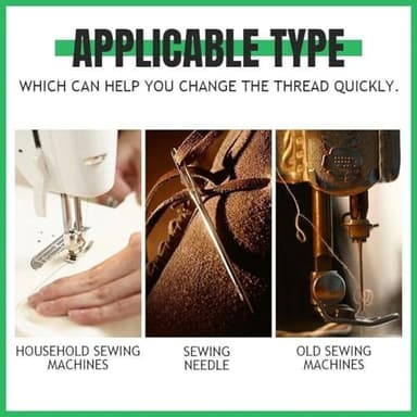 2025 New Fish Mouth Sewing Machine Needle Threader, Upgraded Automatic Sewing Needle Threader Tool, Quick Sewing Machine Loop Needle Threaders (5 Pcs) - Image 6