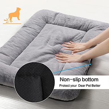 Dog Beds Crate Pad for Medium Dogs Fit Metal Dog Kennel,Ultra Soft Puppy Bed Washable & Anti-Slip Kennel Pad for Dogs Cozy Sleeping Mat,Gray 30inch - Image 6