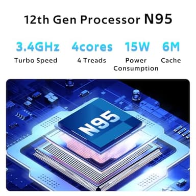 2025 Latest 16'' Laptop, 1TB SSD 16GB RAM, 2024 New Processor N95(3.4GHz), 8000mAh Battery, Backlit Keyboard, Compatible with Windows 11, Fingerprint, USB 3.2, HDMI, WiFi5, Bluetooth, TF Card Slot - Image 2