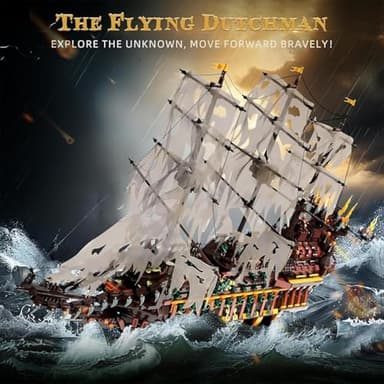 Mould King Large Pirates Ship Model Building Blocks Kits, MOC Dutchman Building Block Pirate Ship Construction Set to Build, Toys Gift for Age 14+/Adult Collections Enthusiasts (4364+Pieces) - Image 2