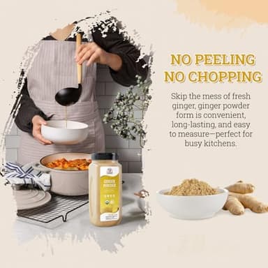 52USA Organic Ginger Powder 8oz, Finely Ground Ginger Root Powder-Premium Spice and Seasoning for Baking, Cooking & Tea, Raw, Gluten Free, Additive Free - Image 6