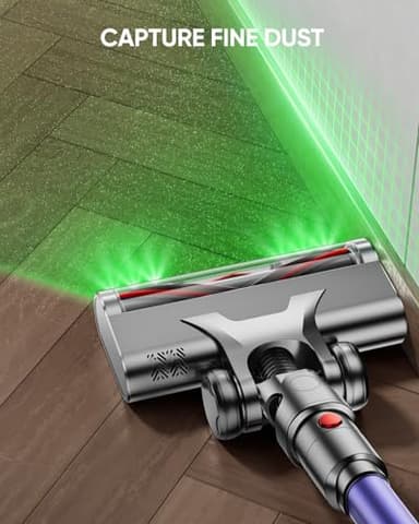 Cordless Vacuum Cleaner, 580W 48KPA 60 Mins Vacuum Cleaners for Home, Stick Vacuum with 1.8L Large Dust Cup, Wall Mount Charging, Anti-Tangle Wireless, Green Light for Pet Hair, Carpets, Hardwood - Image 7