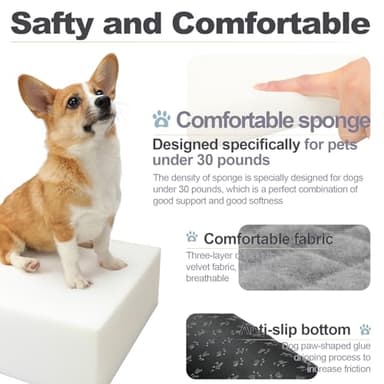 Youvee Dog Booster Car Seat,Interior Height 6 Inches Elevated Pet Car Seat for Small Dog up to 30 lbs,for car Front/Back,Comfortable,Storage Pocket(View Ⅰ-Black Outside Brown Inside) - Image 3