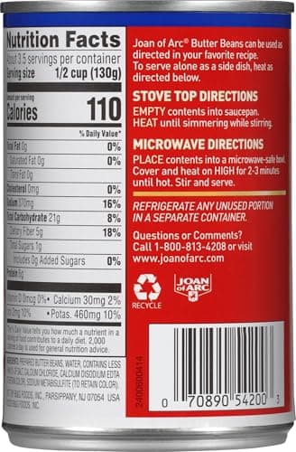 Joan of Arc Beans, Butter Beans, 15.5 Ounce (Pack of 12) - Image 2