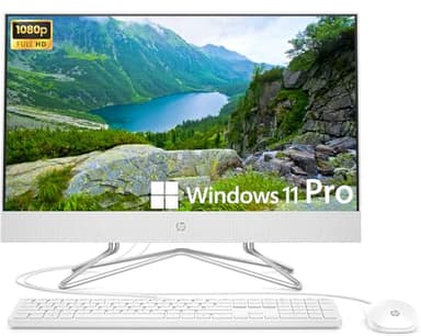 HP All-in-One Desktop Computer, 21.5" FHD Display, Intel Celeron J4025 Processor, 16GB RAM, 1TB SSD, Webcam, HDMI, RJ-45, Wi-Fi, Kb & Mouse, Windows 11 Pro (Renewed) - Image 1