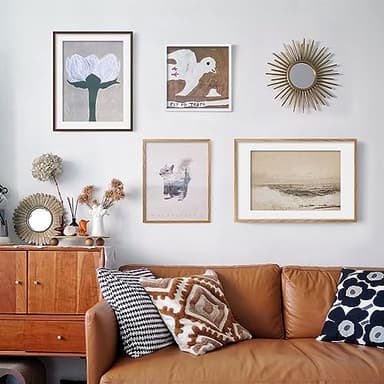 Axeman 18x24 Poster Frame with Mat for 16x20, Solid Oak Wood Picture Frame with Tempered Glass, Wooden 18''x24'' Minimalist Photo Frame with Free Wall Hooks for Art Photo and Prints, Natural - Image 8