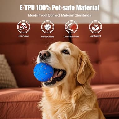 Shapana Interactive Dog Ball, Smart Dog Toy for Medium and Large Dogs, Automatic Moving, Rotating & Bouncing, E-TPU Material, IP54 Waterproof, Motion-Activated Dog Stimulation Toy to Keep Them Busy - Image 3