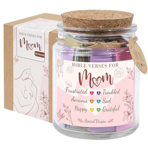 Mom Bible Verse Jar, Mothers Day Gifts, Christian Gifts for Women, Christian Gifts for Mom, Birthday Gifts for Women, Best Mothers Day Gifts 2025 - Image 1
