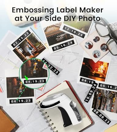 EazeID Embossing Label Maker Machine with Tapes, Old School Vintage Label Maker Embossed, Retro 3D Embosser Manual Labeler with 3 Rolls 9mm Labels-Waterproof for Home Office Kids DIY Craft Scrapbook - Image 8