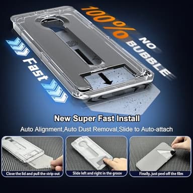 OneFish Privacy Screen Protector for iphone 15 Pro Max, Anti-Spy Tempered Glass Private, Edge Protection Screen Protector with Installation Frame, 9H Glass Scratch Resistant, 2Pack - Image 2