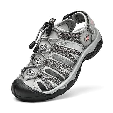ziitop Womens Hiking Sandals Closed Toe Summer Outdoor Adventurous Beach Sandals Lace Adjustable Double Buckle Water Shoes - Image 1