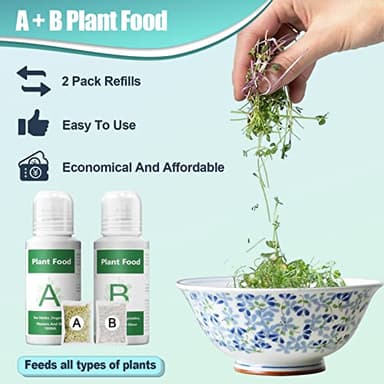 128 pcs Seed Pod Kit for Aerogarden, Grow Anything Kit for Indoor Hydroponics Growing System, Hydroponics Supplies with 50 Grow Sponges, a&b Nutrient Plant Food, 50 Pod Labels, 12 Plant Baskets Domes - Image 3