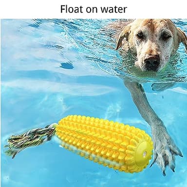 Dog Chew Toys for Aggressive Chewers,Corn Interactive Squeaky Dog Toys for Puppy Medium Breed,Tough Rubber Dental Chew Dog Toys - Image 5