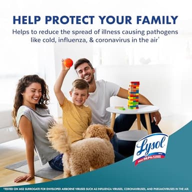 Lysol Air Sanitizer Spray with Odor Eliminator for Home & Office, Sanitizing Spray, Air Freshener Alternative, Simple Fresh Scent, 10 oz (Pack of 3) - Image 7