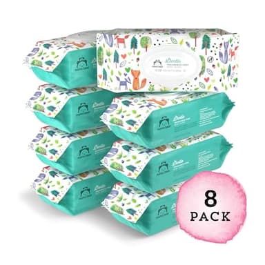 Amazon Brand - Mama Bear Gentle Fragrance Free Baby Wipes, Hypoallergenic, Sensitive Skin, Unscented, 800 Count (8 Packs of 100) - Image 7