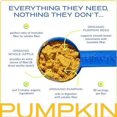 Native Pet Pumpkin for Dogs - Organic Powder Pumpkin Puree Dog Food Toppers -Rich in Fiber Supplement Powder Helps with Digestion, Nutrient Absorption, Diarrhea, Constipation & Upset Stomach-60 Scoops - Image 3