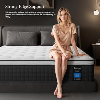 PECHINOU Full Size Mattress 10 Inch Full Mattress in a Box,Hybrid Gel Memory Foam and Individual Pocket Springs, Soft and Comfort,Pressure Relief, Medium Firm CertiPUR-US Certified - Image 6