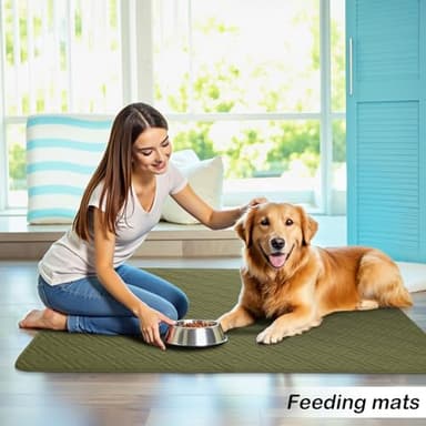 hyha Waterproof Dog Blanket, Soft Pet Bed Blankets, Waterproof Sofa Couch Cover for Dogs Washable, Reversible Pet Couch Covers for Sofa Furniture (82x82 Inch, Green/Navy Blue) - Image 4