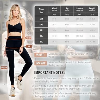 High Waisted Leggings for Women with Pockets - Tummy Control Yoga Pants for Workout Running Athletic No See Through Black - Image 7
