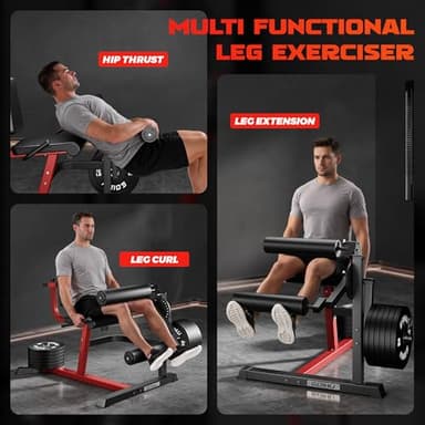 GOIMU Leg Extension and Curl Machine, 4 in 1 Lower Body Workout Machine， Adjustable Leg Curl Machine with Plate Loaded, Leg Extension Machine with Exercise Bench, Home Gym Weight Machine - Image 3