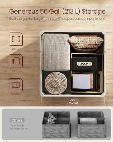 VASAGLE Farmhouse Coffee Table with Storage, Square Coffee Table for Living Room, Center Table with Flip-Top Lids, Honey Brown and Rustic White ULCT232W73 - Image 5